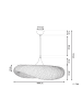 Beliani Pendelleuchten BOYNE in Braun/Silber/Transparent - (W) 63 x (H) 118 x (L) 79 cm