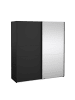 ebuy24 Schiebetürenschrank Como (2-türig) Schwarz 179 x 67 cm