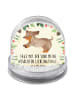 Mr. & Mrs. Panda Schneekugel Hund Dackel mit Spruch in Naturpapier