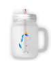 Mr. & Mrs. Panda Glasbecher Einhorn Mann ohne Spruch in Transparent