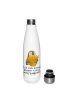 Mr. & Mrs. Panda Wasserflasche Pinguin Pommes Eimer mit Spruch in Weiß