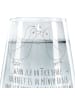 Mr. & Mrs. Panda Gravur Glas Pinguine Kuss mit Spruch in Transparent