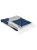 Beliani Kuscheldecke HALEDE in Beige/Blau - (W) 130 x (H) 1 x (L) 170 cm