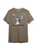 PAULGOS Herren T-Shirt, Platzhirsch, Hirschkopf in Sand