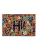 relaxdays Fußmatte "Hi!" in Bunt - (B)60 x (T)40 cm