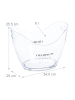 relaxdays 4 x Eiseimer in Transparent - 8l