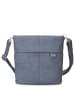 Zwei Mademoiselle M8 - Schultertasche 25 cm (sage) in nubuk-sky