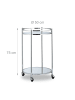 relaxdays Servierwagen in Silber - (H)75 x Ø 50 cm