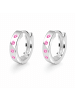 schmuck23 Creolen 925 Silber Zirkonia 0,3 cm x 1,2 cm