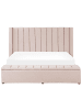 Beliani Doppelbett NOYERS in Rosa - (W) 210 x (H) 132 x (L) 247 cm