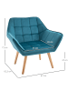 HOMCOM Einzelsessel-67L x 61,5B x 71H cm-Hellblau