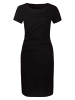 Zero  Minikleid mit Raffung Kurzarm in Black Beauty