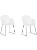 Beliani 2er-Set Esszimmerstuhl SYLVA in Weiß/Schwarz
