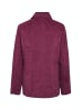GOLDNER Kurzgröße:  Velourslederimitat-Blazer mit Perforierung in weinrot