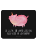Mr. & Mrs. Panda Mouse Pad Einhorn Schwein mit Spruch in Schwarz