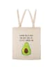 Mr. & Mrs. Panda Laptoptasche Avocado Glücklich mit Spruch in Creme