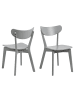 ebuy24 Esszimmerstuhl Roxby Grau 2er Set