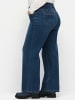 sheego Weite Jeans in dark blue denim