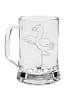 Mr. & Mrs. Panda Gravur Bierkrug Flamingo Yoga ohne Spruch in Transparent