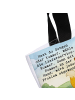 Mr. & Mrs. Panda Tote Bag Fuchs Lieferung Pommes Design mit Spruch in Weiß