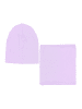 TupTam Unisex Kinder Beanie Mütze Schlauchschal Set in lila