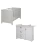 roba Babyzimmer Set Mila Grau mit Kinderbett & Wickelkommode
