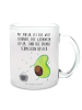 Mr. & Mrs. Panda Teetasse Avocado Tanzen mit Spruch in Transparent