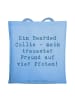 Mr. & Mrs. Panda Tote Bag Spruch Bearded Collie Freund mit Spruch in Sky Blue