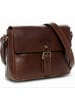 SID & VAIN Leder-Umhängetasche YALE Umhängetasche Cross-Body Bag echt Leder in braun