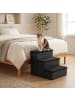relaxdays Hundetreppe in Schwarz - (B)40 x (H)48 x (T)54 cm