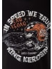 King Kerosin King Kerosin KING KEROSIN T-Shirt mit Front Print In Speed we trust in schwarz