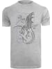 F4NT4STIC T-Shirt Harry Potter Dragon Line Art in grau meliert