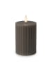 relaxdays 4 x LED Kerzen in Coffee - (H)13 x Ø 7,5 cm