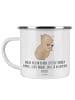 Mr. & Mrs. Panda Emaille Tasse Capybara Wein mit Spruch in Weiß