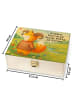 Mr. & Mrs. Panda Holz Teebox Widder Astologie Design mit Spruch in Weiß