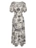 LASCANA Maxikleid in schwarz-creme bedruckt
