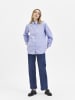 SELECTED FEMME Basic Langarm Hemd Bluse aus Baumwolle SLFREKA in Blau