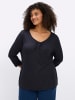 sheego 3/4-Arm-Shirt in tiefblau