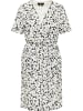 faina Damen Kleid Mit Blumenmuster in Schwarz Weiss