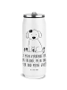 Mr. & Mrs. Panda Sportflasche Hund Dame mit Spruch in Weiß