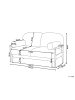Beliani 2-Sitzer Sofa PILARNE in Beige/Schwarz - (W) 153 x (H) 88 x (L) 84 cm