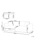Beliani 3-Sitzer Sofa LUVOS in Grün/Braun - (W) 220 x (H) 75 x (L) 104 cm