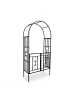relaxdays Rosenbogen "Tor" in Schwarz - (B)114 x (H)206 x (T)50 cm