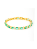 Luxenter Armband mit 18K Gelbgold-Finish und grünem Paraíba-Hydrothermalquarz – Hadal