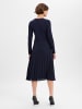 Ambiance Plisseekleid in marine - 0001