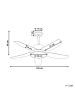 Beliani Deckenventilator mit Licht LOUVET in Schwarz - (W) 108 x (H) 48 x (L) 108 cm