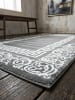 KADIMA DESIGN Teppich Kurzflor Waschbar Mäander ASPEN Strapazierfähig OEKO-TEX in Grau
