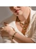 Luxenter Armband aus 925er Sterlingsilber und Tigerauge mit 18k Goldbeschichtung