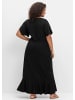 sheego Jerseykleid in schwarz