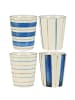 IB Laursen Becher ohne Henkel gestreift Nordby 4er in blau